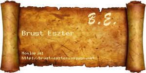 Brust Eszter névjegykártya